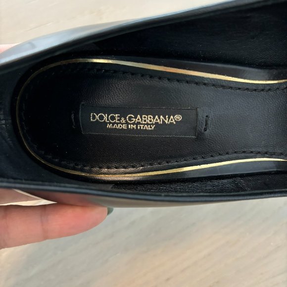 Dolce & Gabbana black leather pumps size 6/36 - Picture 8 of 12